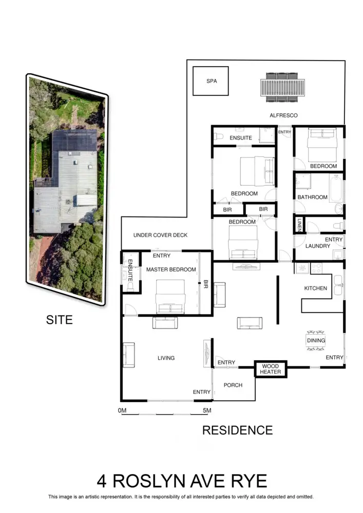 Floorplan of Homely house listing, 4 Roslyn Avenue, Rye VIC 3941