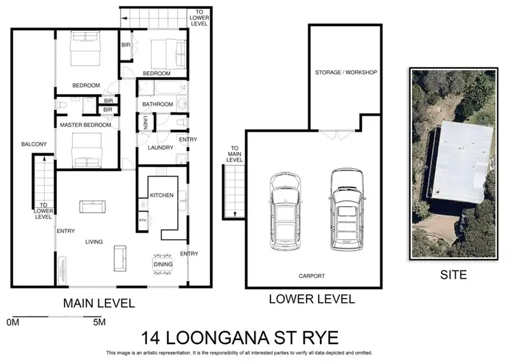 Floorplan of Homely house listing, 14 Loongana Street, Rye VIC 3941