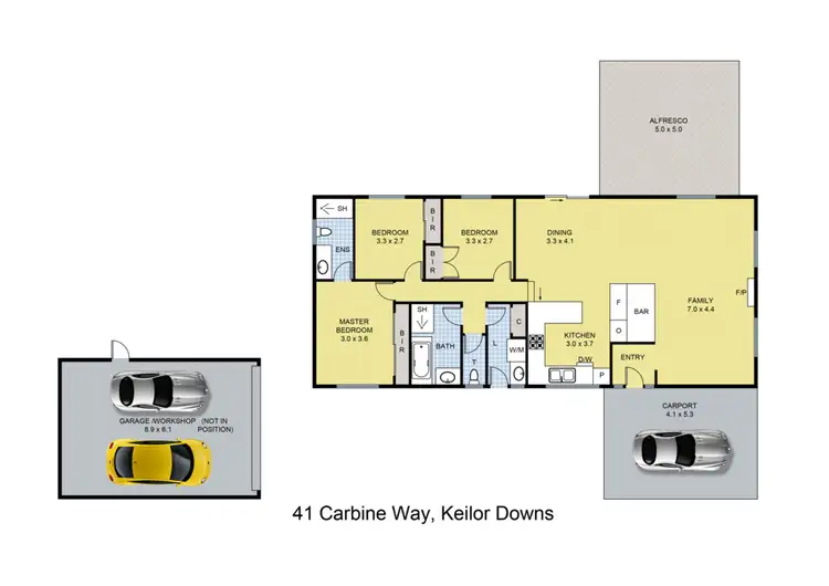 Floorplan of Homely house listing, 41 Carbine Way, Keilor Downs VIC 3038