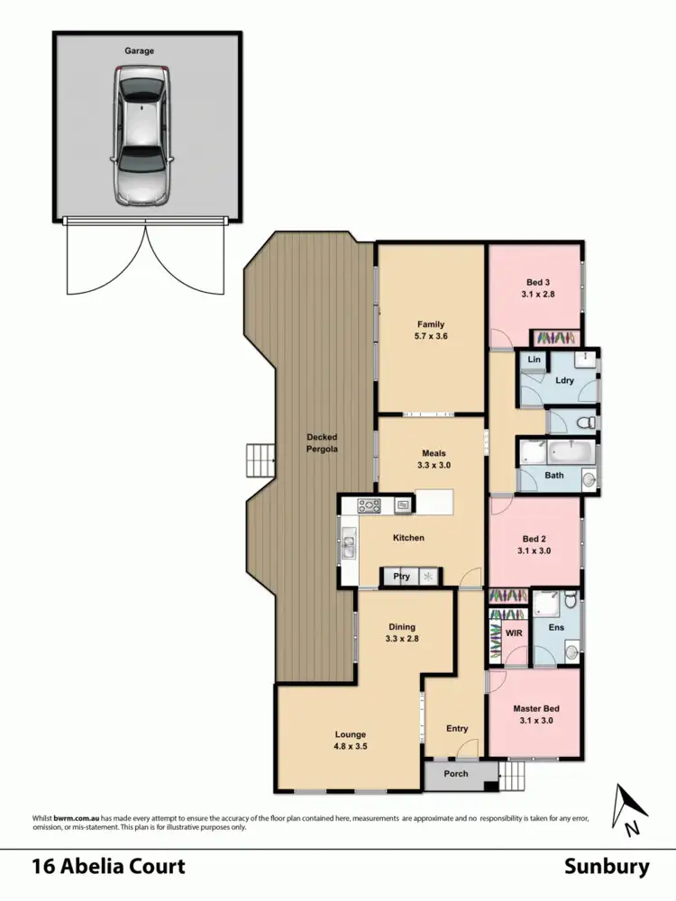 Floorplan of Homely house listing, 16 Abelia Court, Sunbury VIC 3429
