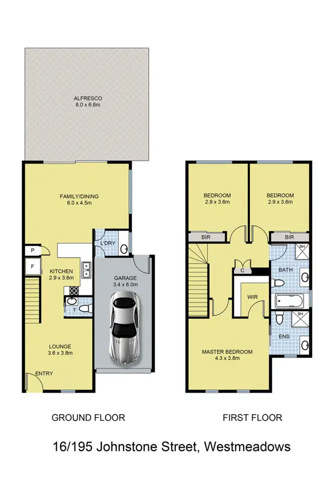 Floorplan of Homely townhouse listing, 16/185-195 Johnstone Street, Westmeadows VIC 3049