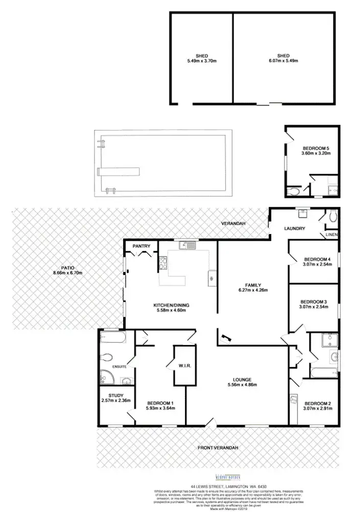 Floorplan of Homely house listing, 44 Lewis Street, Lamington WA 6430