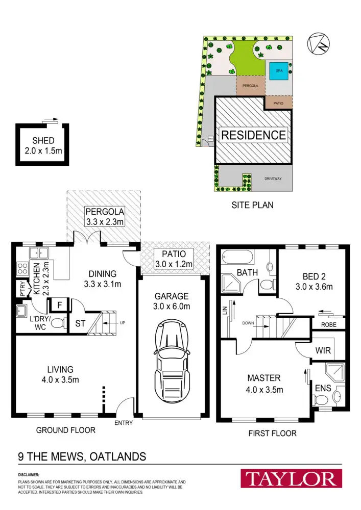 Floorplan of Homely house listing, 9 The Mews, Oatlands NSW 2117