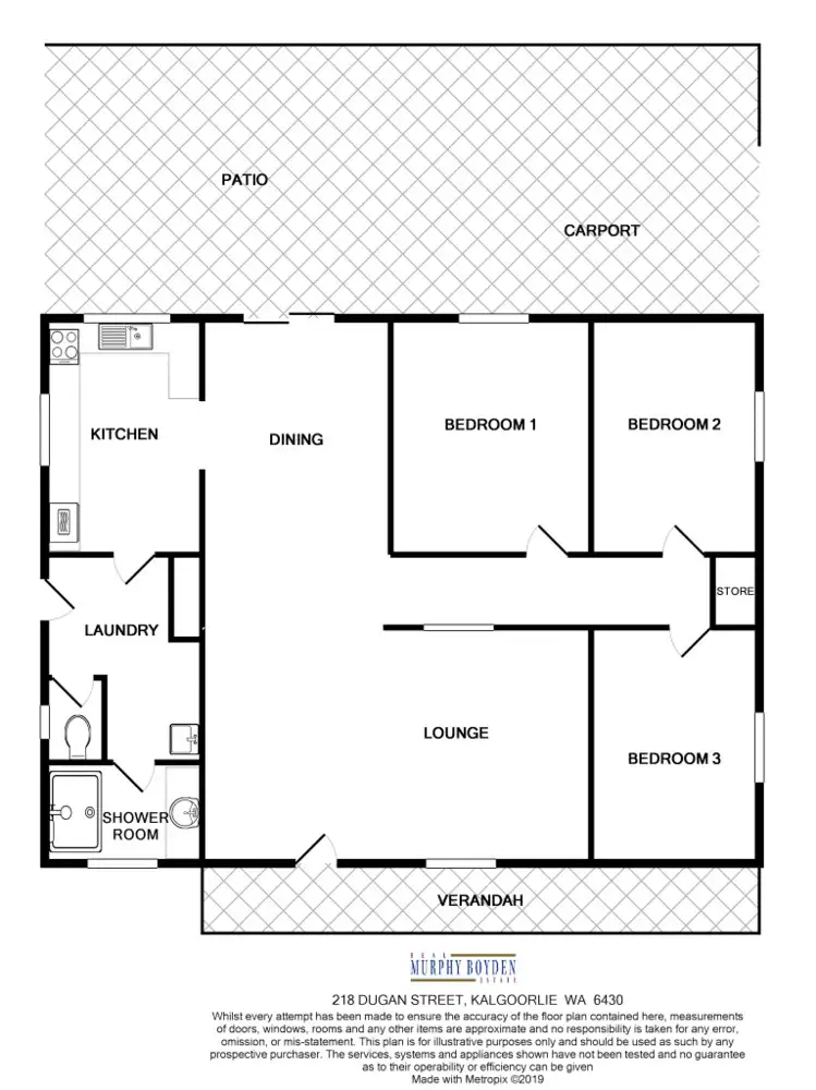 Floorplan of Homely house listing, 218 Dugan Street, Kalgoorlie WA 6430