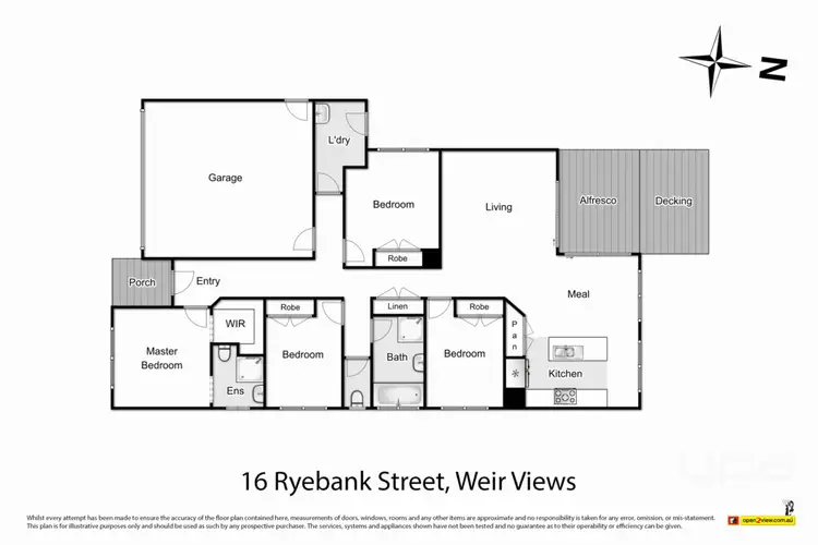 Floorplan of Homely house listing, 16 Ryebank Street, Weir Views VIC 3338