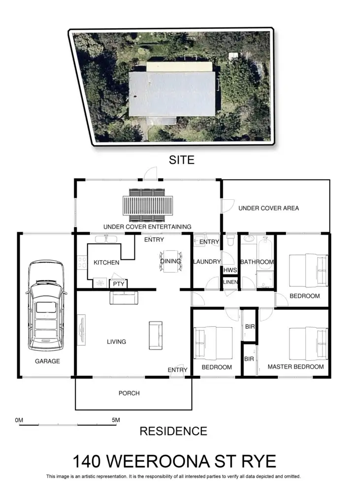Floorplan of Homely house listing, 140 Weeroona St, Rye VIC 3941