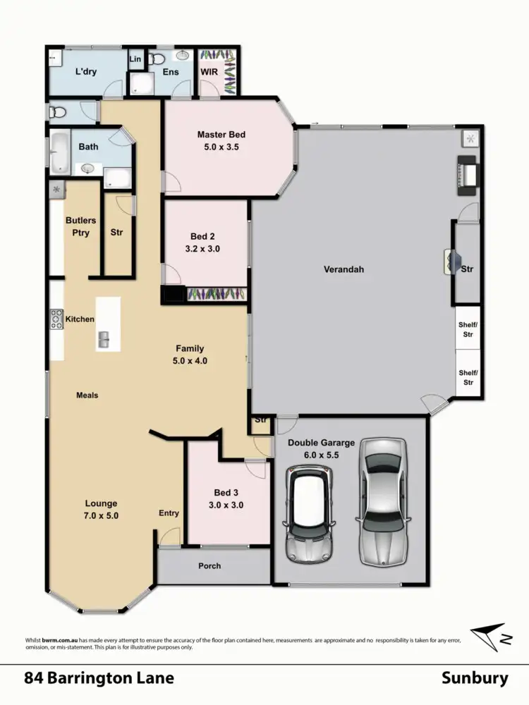 Floorplan of Homely house listing, 84 Barrington Lane, Sunbury VIC 3429