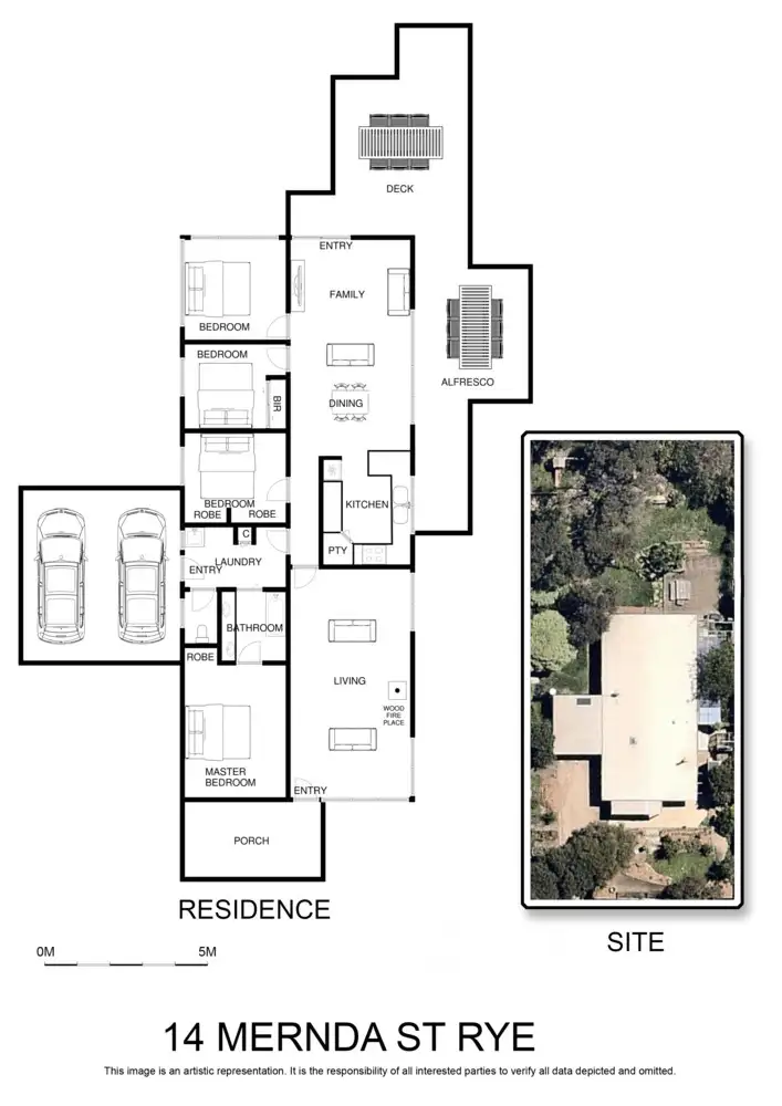 Floorplan of Homely house listing, 14 Mernda Street, Rye VIC 3941