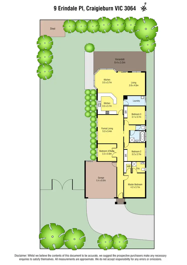 Floorplan of Homely house listing, 9 Erindale Place, Craigieburn VIC 3064