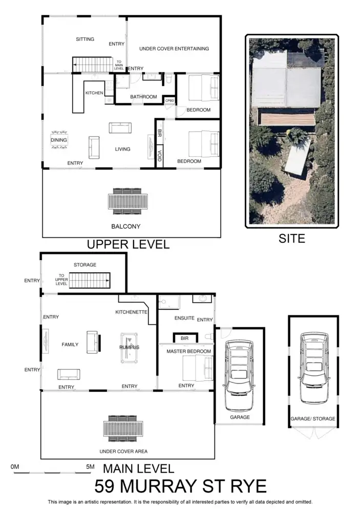 Floorplan of Homely house listing, 59 Murray Street, Rye VIC 3941