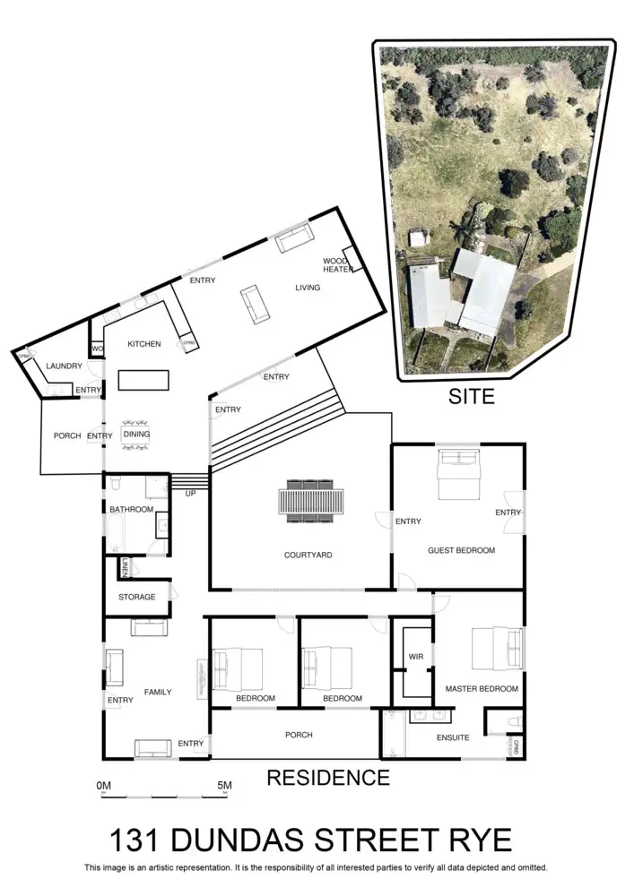 Floorplan of Homely house listing, 131 Dundas Street, Rye VIC 3941