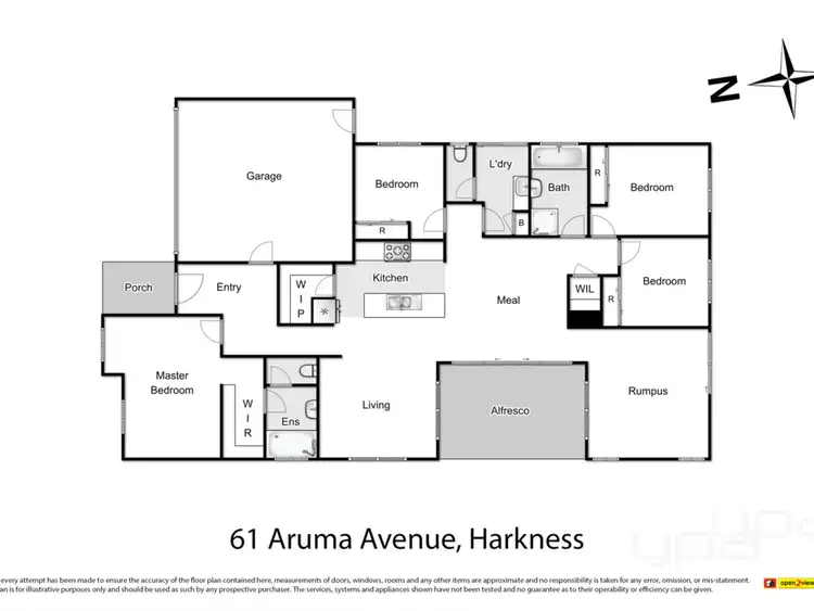 Floorplan of Homely house listing, 61 Aruma Avenue, Harkness VIC 3337