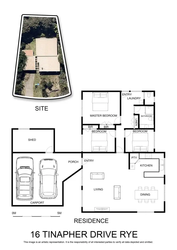 Floorplan of Homely house listing, 16 Tinapher Drive, Rye VIC 3941
