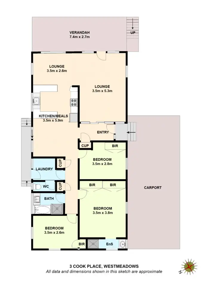 Floorplan of Homely house listing, 3 Cook Place, Westmeadows VIC 3049