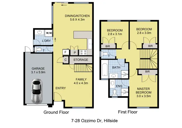 Floorplan of Homely unit listing, 7/28 Ozzimo Drive, Hillside VIC 3037
