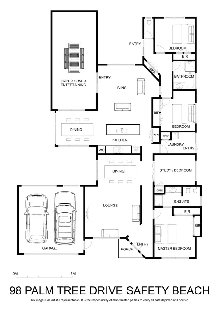 Floorplan of Homely house listing, 98 Palm Tree Drive, Safety Beach VIC 3936