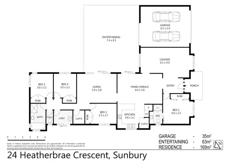 Floorplan of Homely house listing, 24 Heatherbrae Crescent, Sunbury VIC 3429