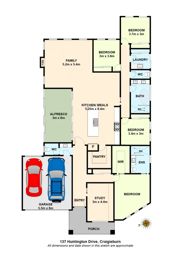 Floorplan of Homely house listing, 137 Huntington Drive, Craigieburn VIC 3064