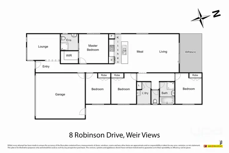 Floorplan of Homely house listing, 8 Robinson Drive, Weir Views VIC 3338