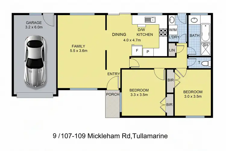 Floorplan of Homely unit listing, 9/107-109 Mickleham Road, Tullamarine VIC 3043