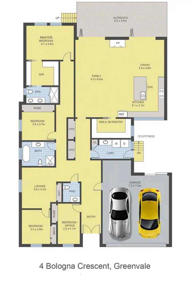 Floorplan of Homely house listing, 4 Bologna Crescent, Greenvale VIC 3059