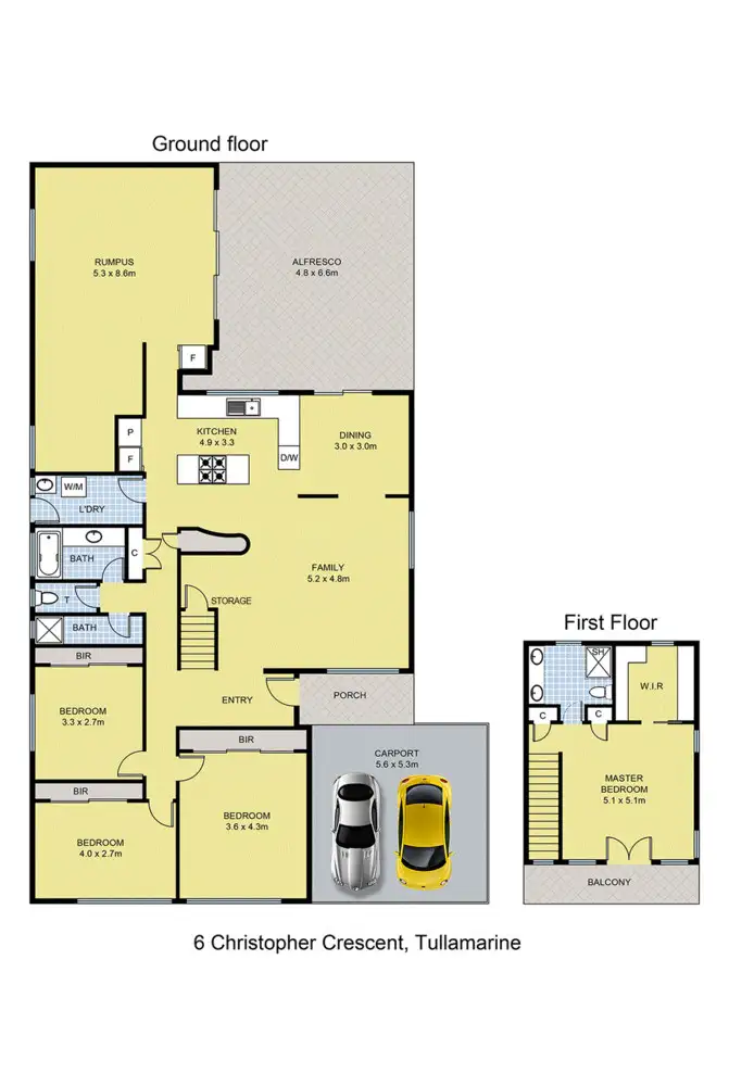 Floorplan of Homely house listing, 6 Christopher Crescent, Tullamarine VIC 3043