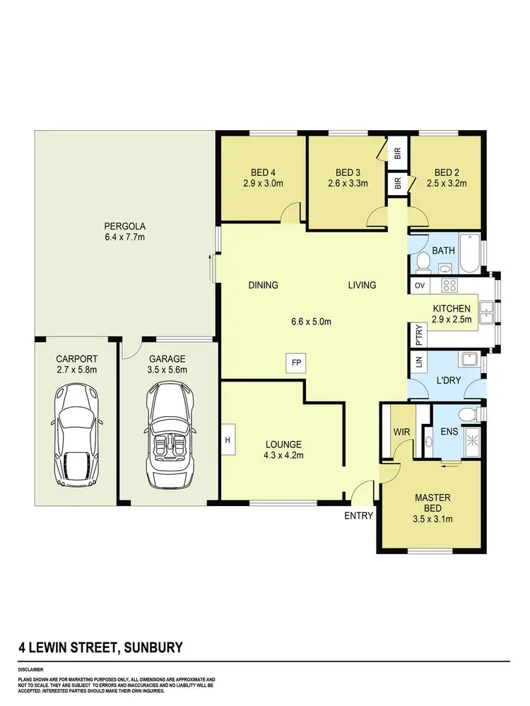Floorplan of Homely house listing, 4 Lewin Street, Sunbury VIC 3429