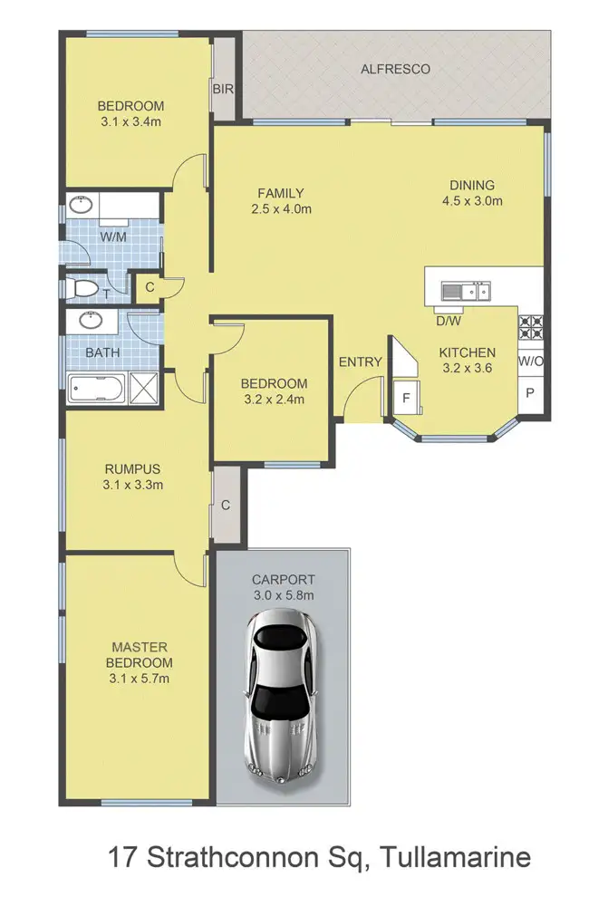 Floorplan of Homely house listing, 17 Strathconnon Square, Tullamarine VIC 3043