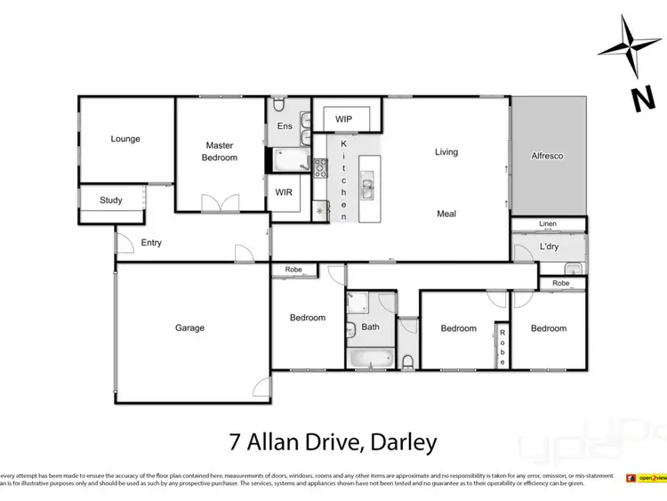 Floorplan of Homely house listing, 7 Allan Drive, Darley VIC 3340