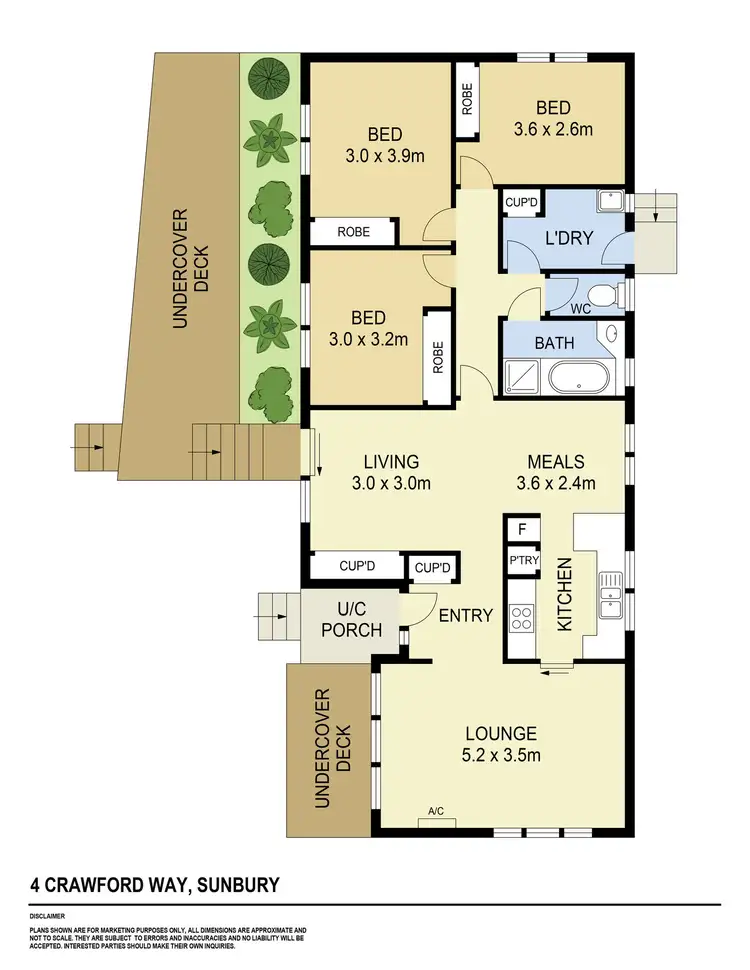 Floorplan of Homely house listing, 4 Crawford Way, Sunbury VIC 3429