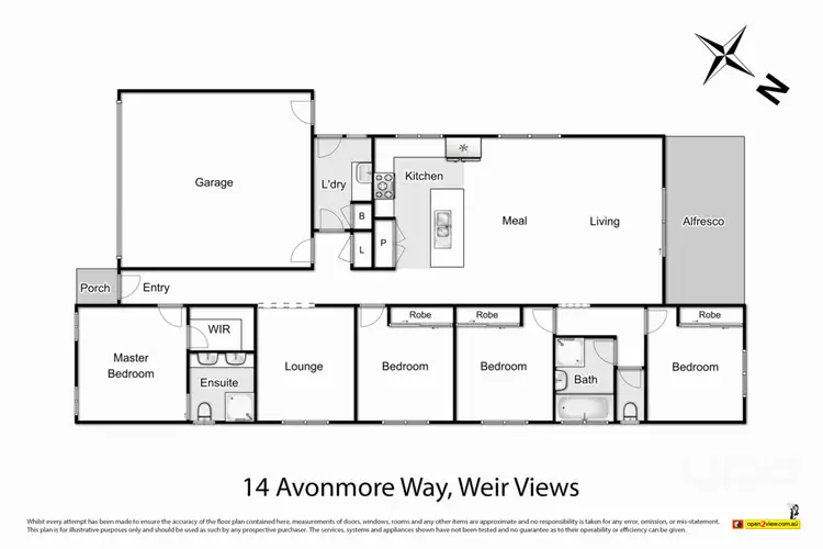 Floorplan of Homely house listing, 14 Avonmore Way, Weir Views VIC 3338