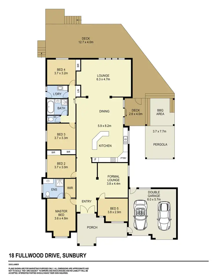 Floorplan of Homely house listing, 18 Fullwood Drive, Sunbury VIC 3429