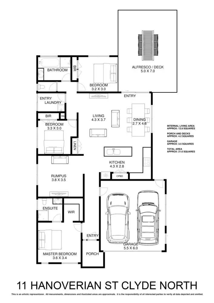 Floorplan of Homely house listing, 11 Hanoverian Street, Clyde North VIC 3978