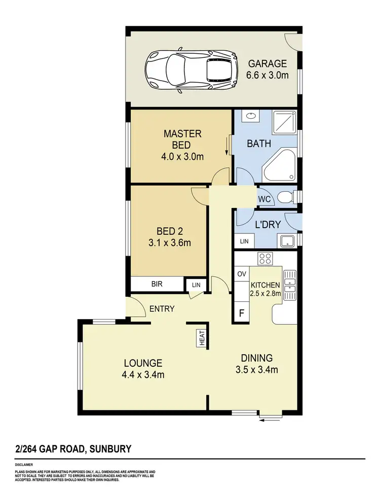 Floorplan of Homely unit listing, 2/264 Gap Road, Sunbury VIC 3429