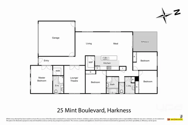 Floorplan of Homely house listing, 25 Mint Boulevard, Harkness VIC 3337
