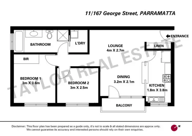Floorplan of Homely unit listing, 11/167 George Street, Parramatta NSW 2150