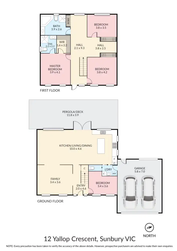Floorplan of Homely house listing, 12 Yallop Crescent, Sunbury VIC 3429