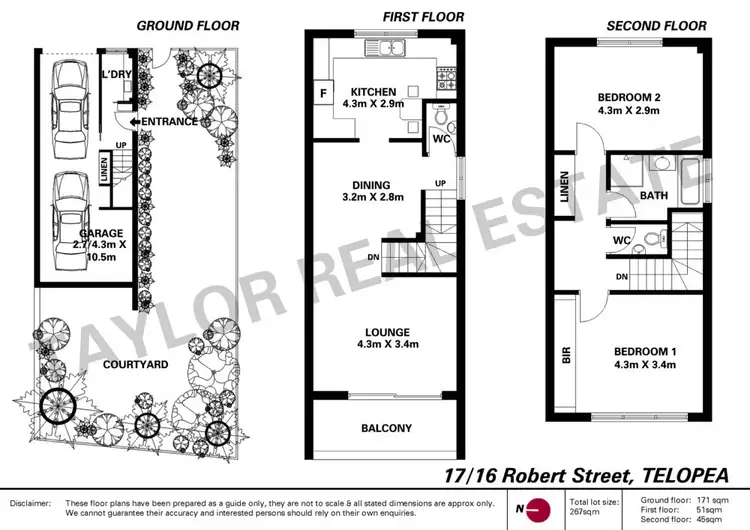 Floorplan of Homely townhouse listing, 17/16 Robert Street, Telopea NSW 2117