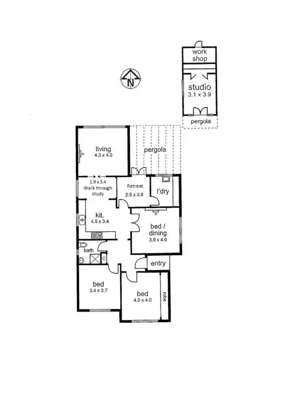 Floorplan of Homely house listing, 12 Zinnia Street, Reservoir VIC 3073