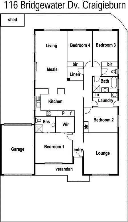 Floorplan of Homely house listing, 116 Bridgewater Road, Craigieburn VIC 3064