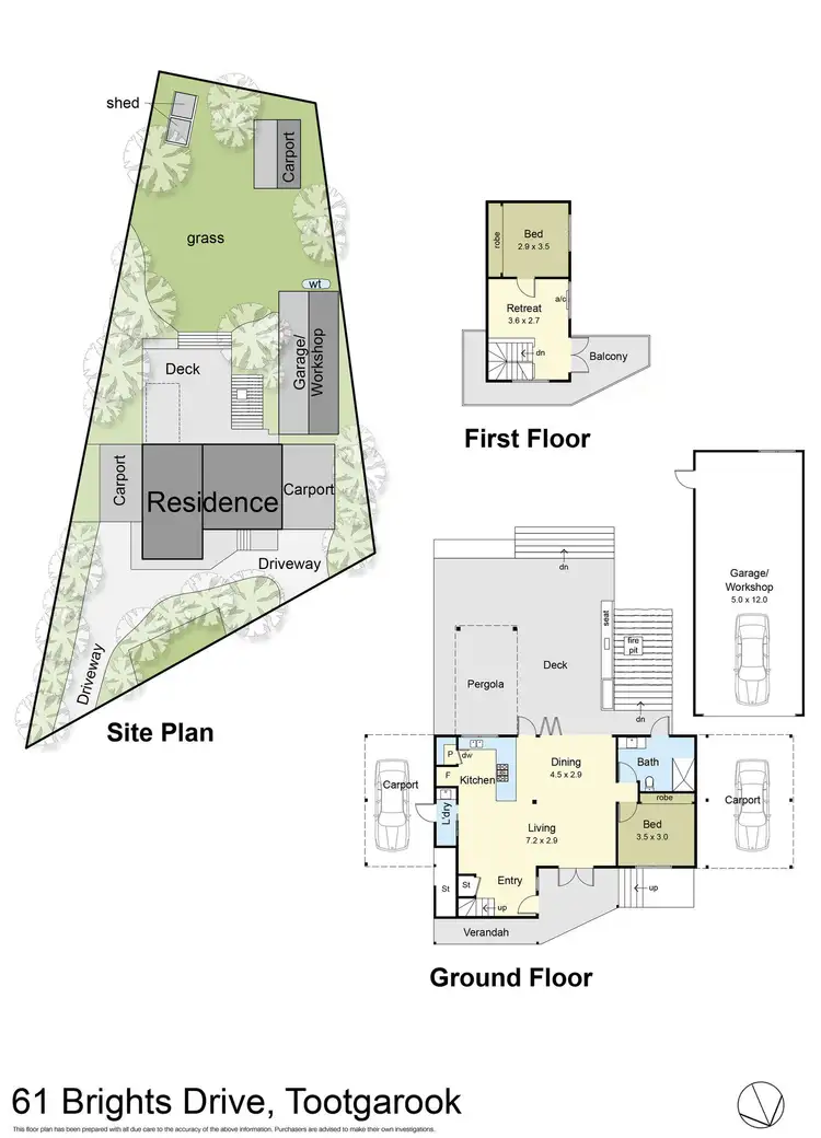 Floorplan of Homely house listing, 61 Brights Drive, Tootgarook VIC 3941
