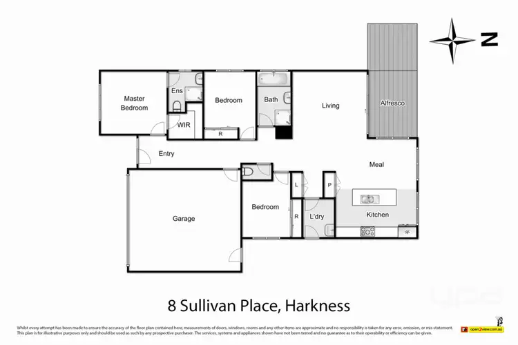 Floorplan of Homely house listing, 8 Sullivan Place, Harkness VIC 3337