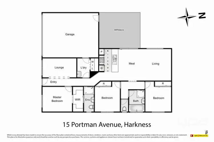 Floorplan of Homely house listing, 15 Portman Avenue, Harkness VIC 3337
