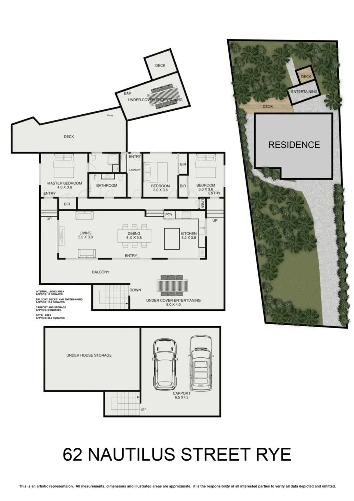 Floorplan of Homely house listing, 62 Naulilus Street, Rye VIC 3941