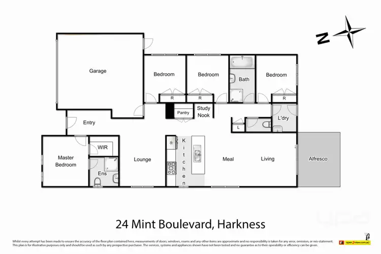 Floorplan of Homely house listing, 24 Mint Boulevard, Harkness VIC 3337