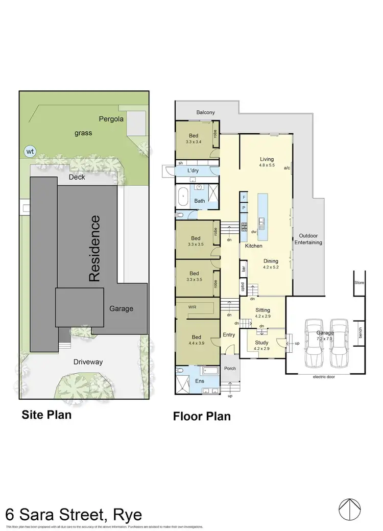 Floorplan of Homely house listing, 6 Sara Street, Rye VIC 3941