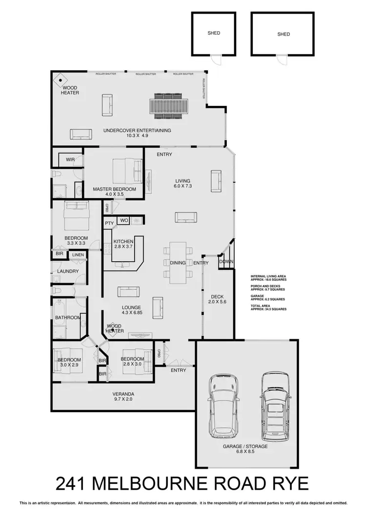 Floorplan of Homely house listing, 241 Melbourne Road (OFF SERVICE ROAD), Rye VIC 3941
