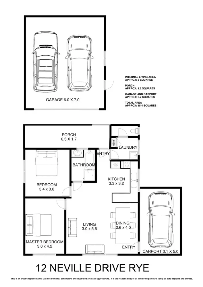 Floorplan of Homely house listing, 12 Neville Drive, Rye VIC 3941