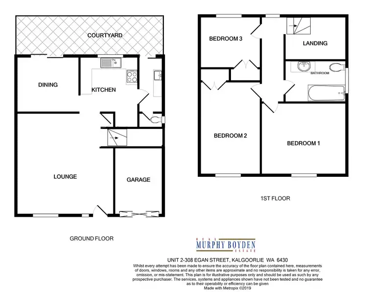 Floorplan of Homely townhouse listing, 2/308 Egan St, Kalgoorlie WA 6430