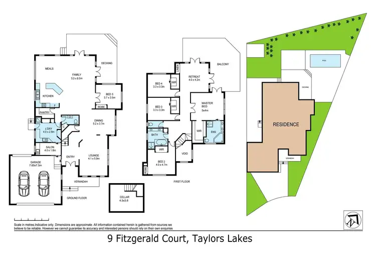 Floorplan of Homely house listing, 9 Fitzgerald Court, Taylors Lakes VIC 3038